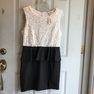 Lace peplum dress